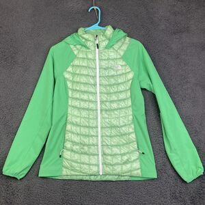 North Face Jacket Womens Small ThermoBall Hooded Full Zip Outdoor Insulated